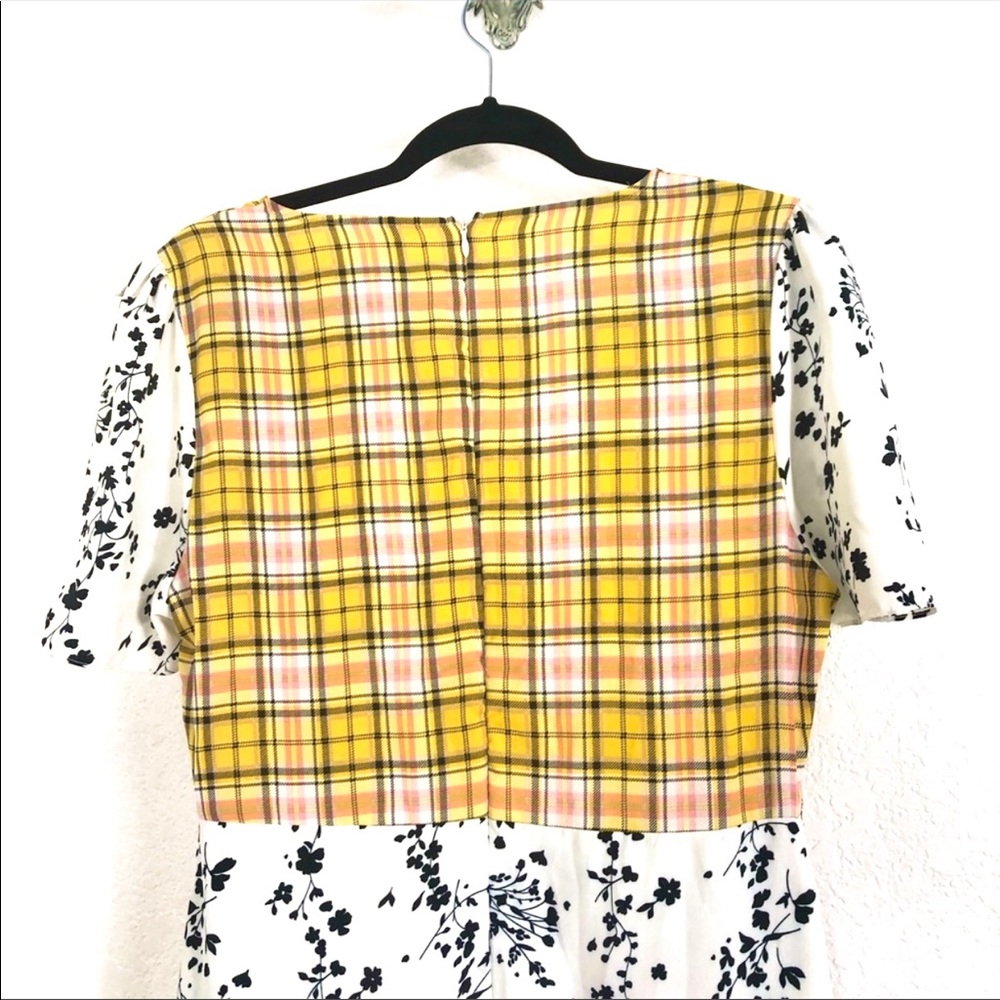 NWOT Glamorous 🌻 mix media floral gingham dress - Picture 11 of 13